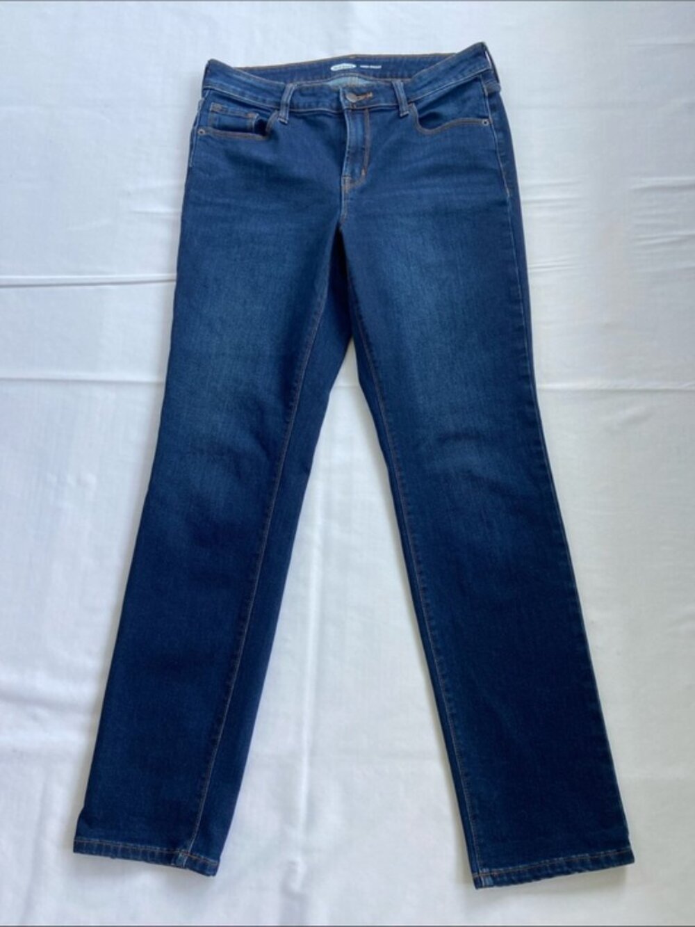 Old Navy Women's Power Straight Leg Denim Mid Rise Jeans Size 8